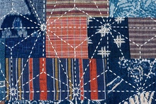 An example of Sashiko, a Japanese style of top stitching on quilted fabric