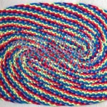 Oval Multi-Colored Braid-in Rug
