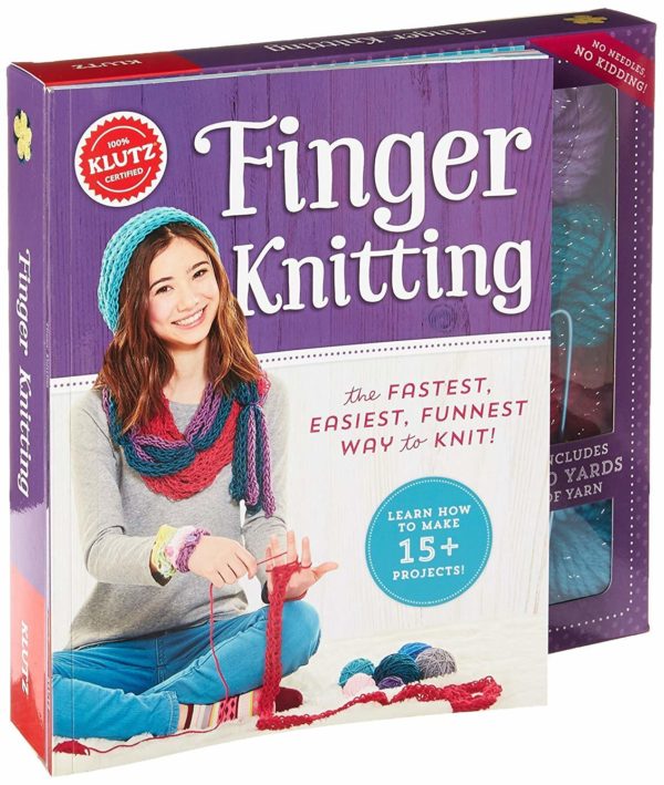 Klutz Knitting Kit includes yarn, needles and 64 page book Learn to Knit