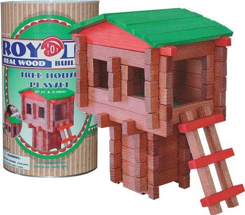 Roy Toy Tree House Log Building Set