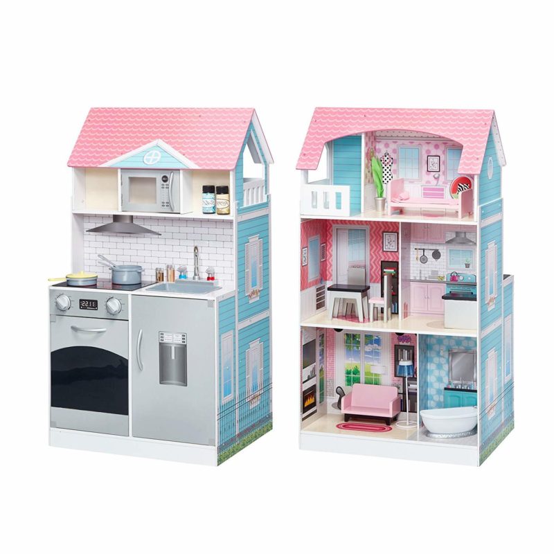 Teamson Kids Wonderland Ariel 2 in 1 Doll House and Play Kitchen