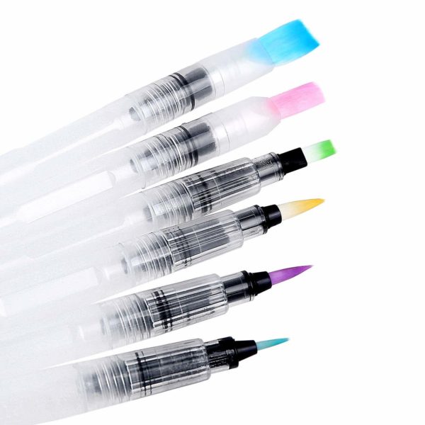 Water Coloring Brush Pens Ohuhu Set of 6 Watercolor Painting Brushes