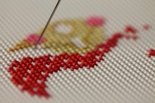 cross stitch needel and thread