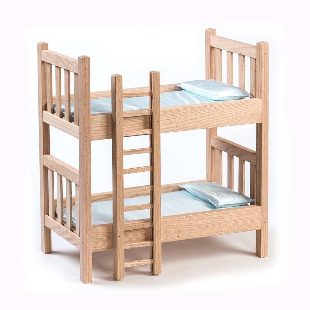 wooden doll bunk beds with ladder